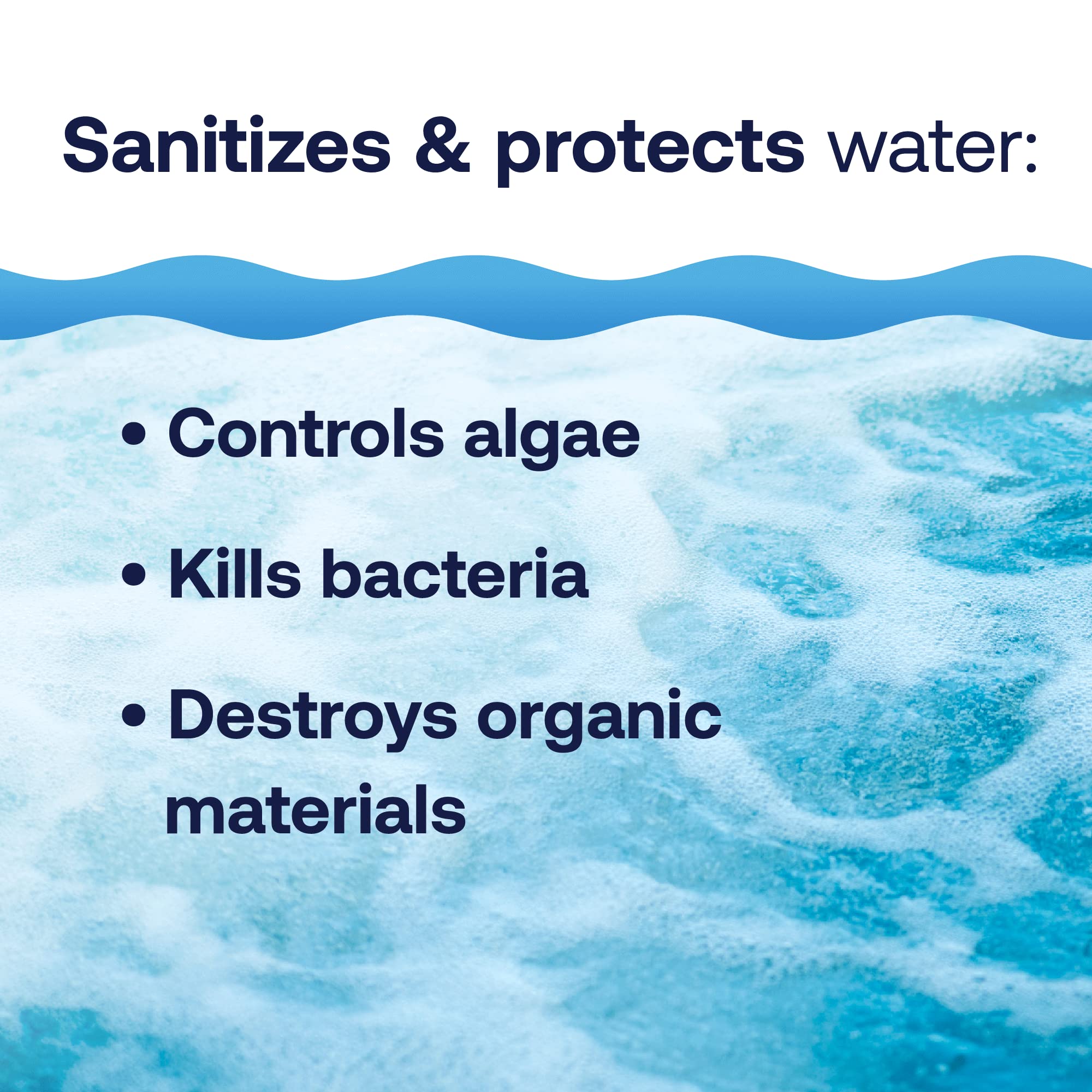 HTH Spa 86134 pouring sanitizer into spa—demonstrates quick addition to water care routine.