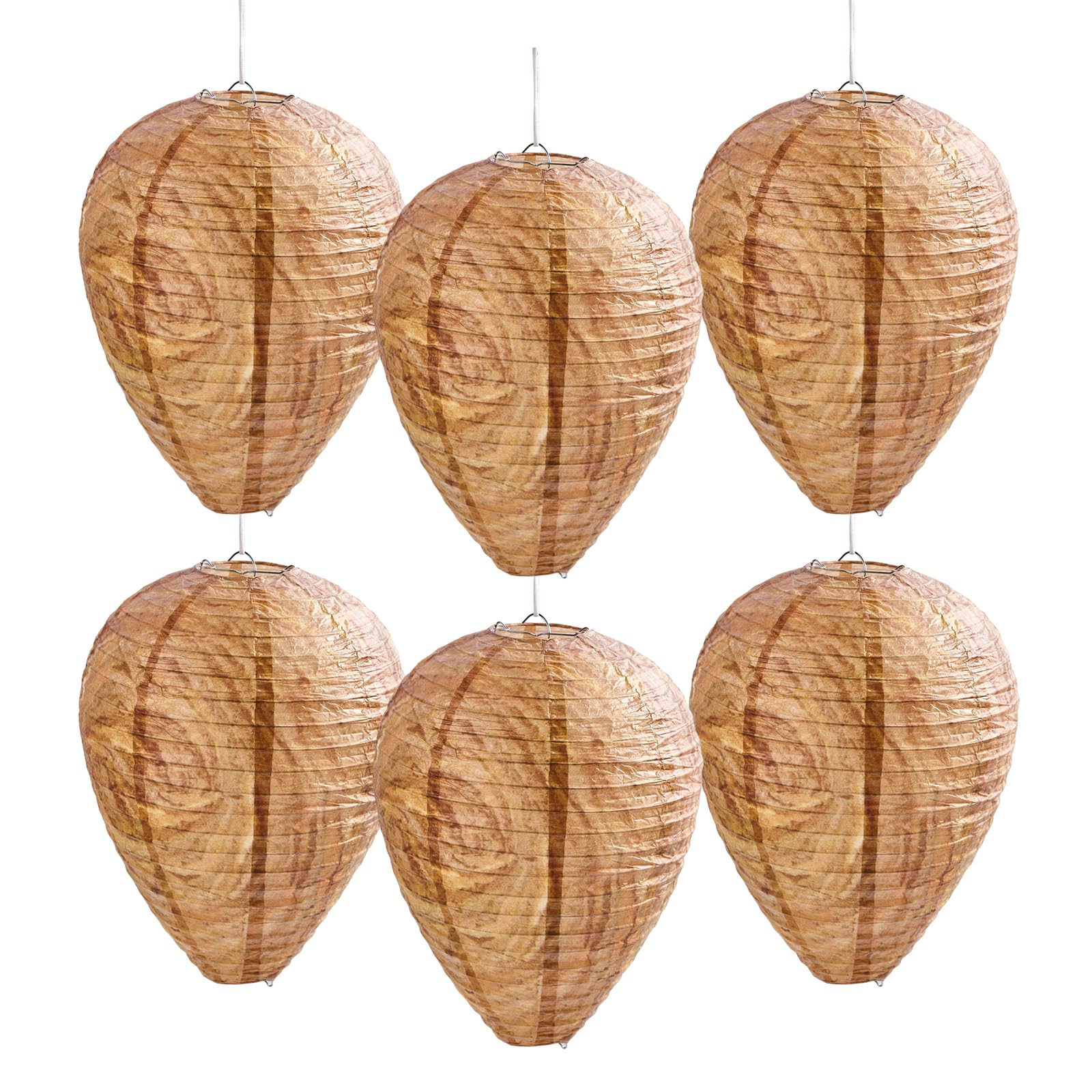 htiepf wasp nest brown six-pack hanging assembly may deter pests.