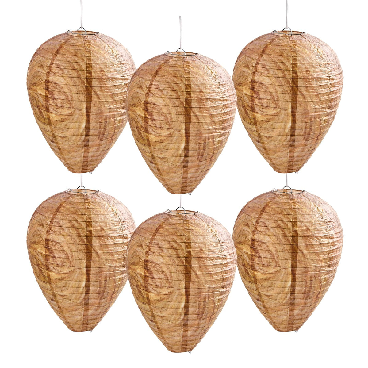 htiepf wasp nest brown six-pack hanging assembly may deter pests.