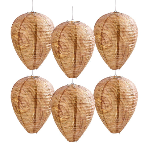 htiepf wasp nest brown six-pack hanging assembly may deter pests.