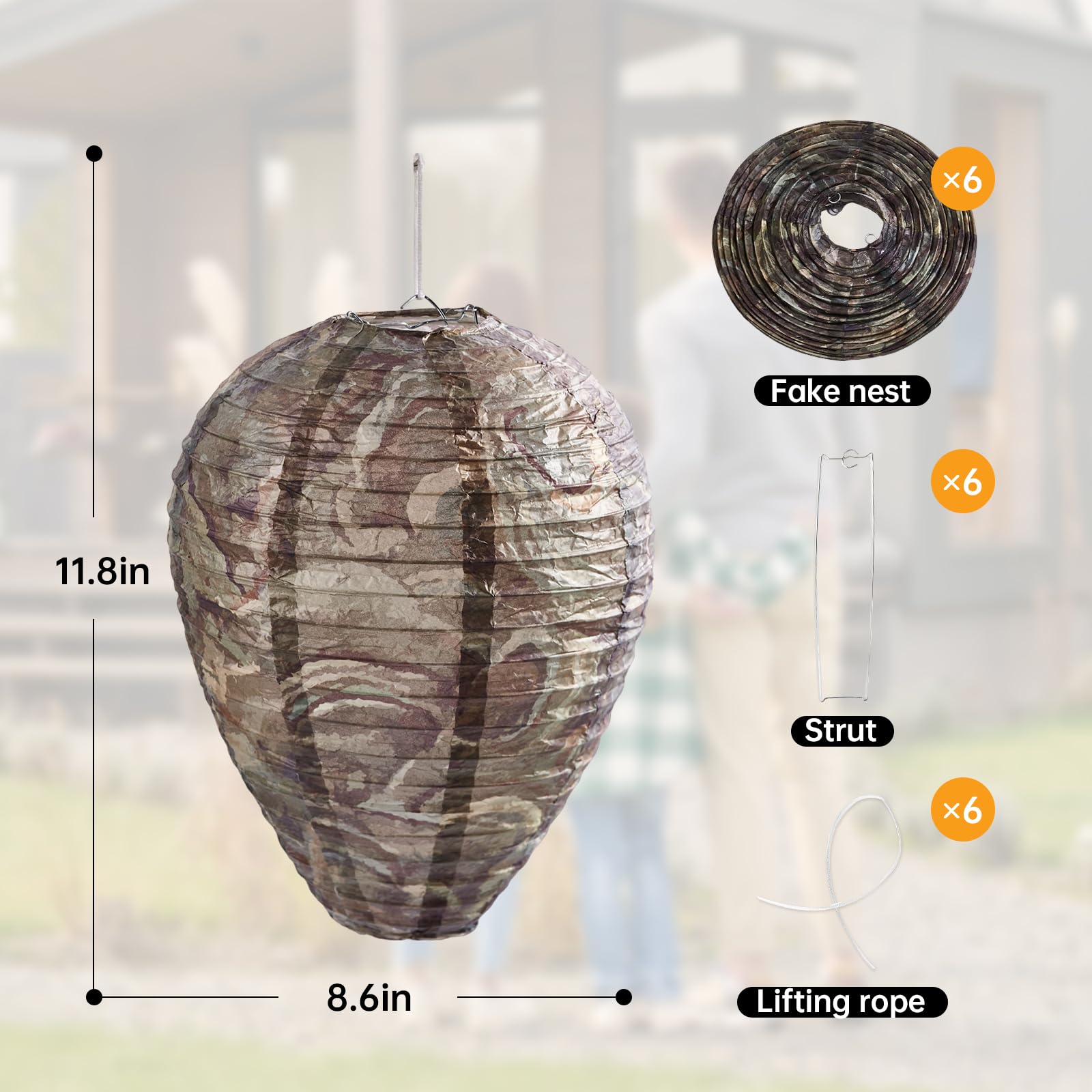 htiepf wasp nest deep teal hanging setup, easy installation on eaves or balconies.