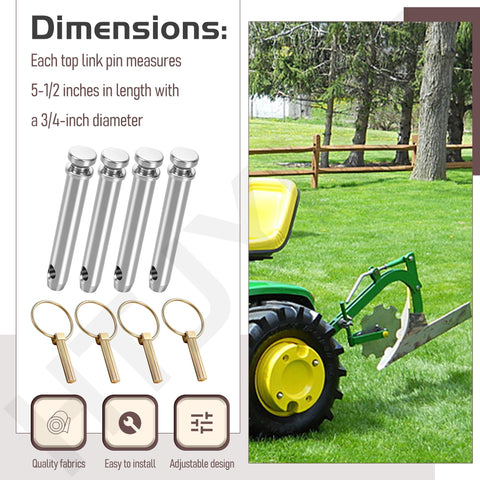 HTJYMY top link pin with durable construction for lasting reliability.