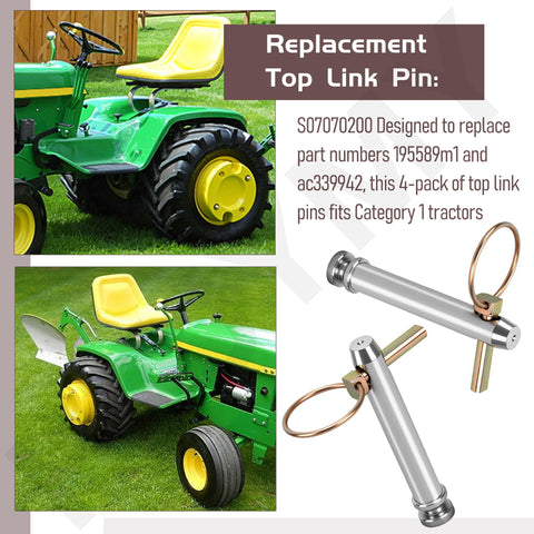 HTJYMY top link pin universal fit covers many Category 1 tractors.