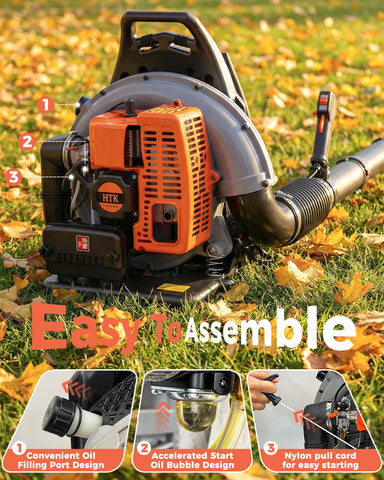 HTK Backpack Blower snow removal capability in winter cleanup scenarios