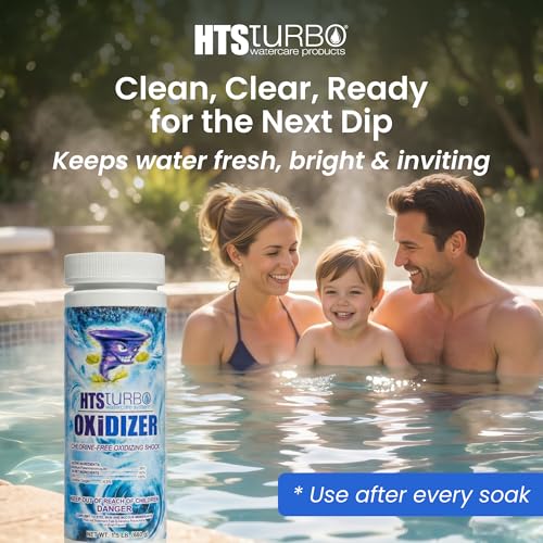 HTS Turbo non-chlorine spa shock dissolving quickly in water