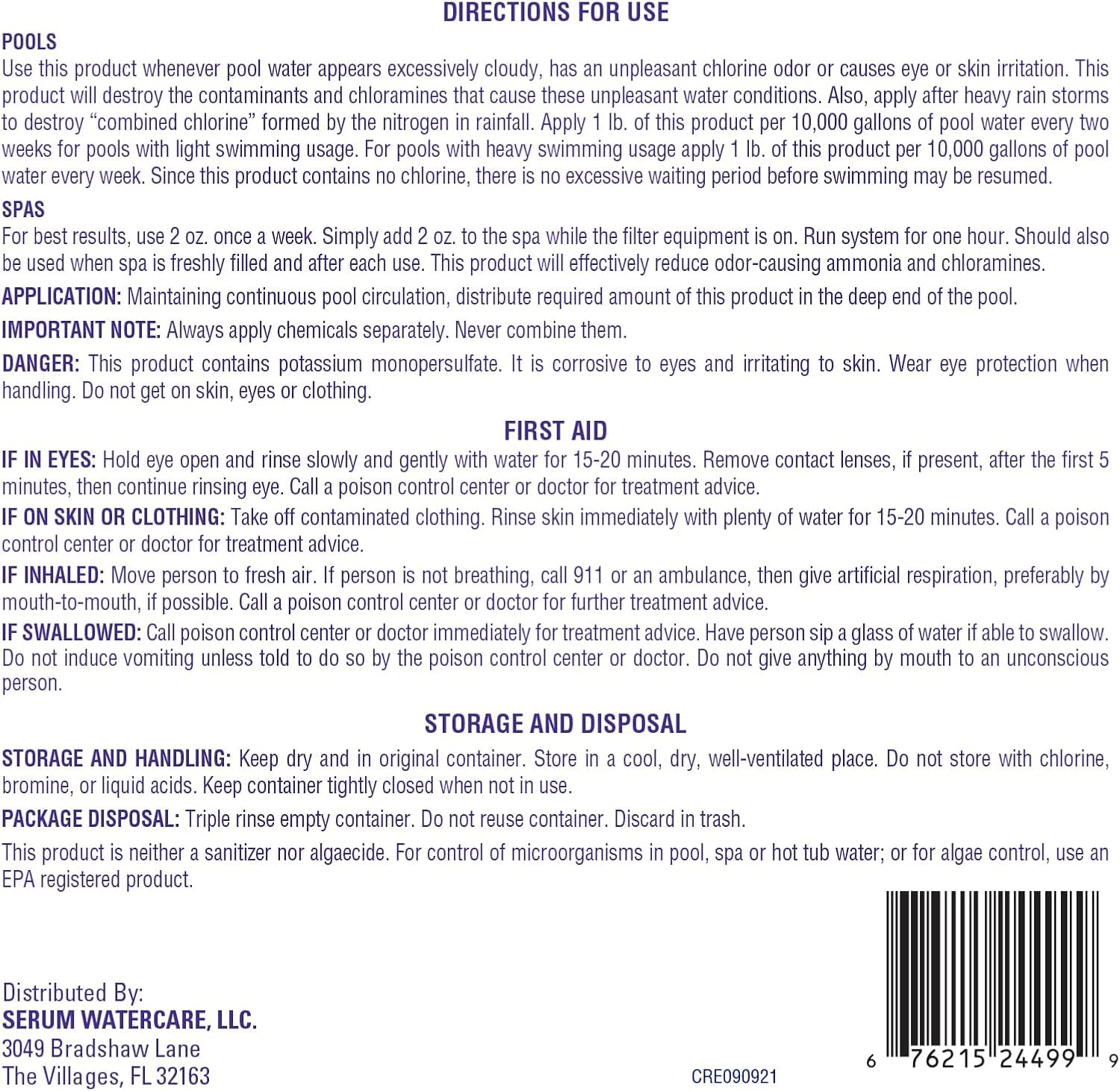 HTS Turbo 1.5-lb packaging for hot tubs