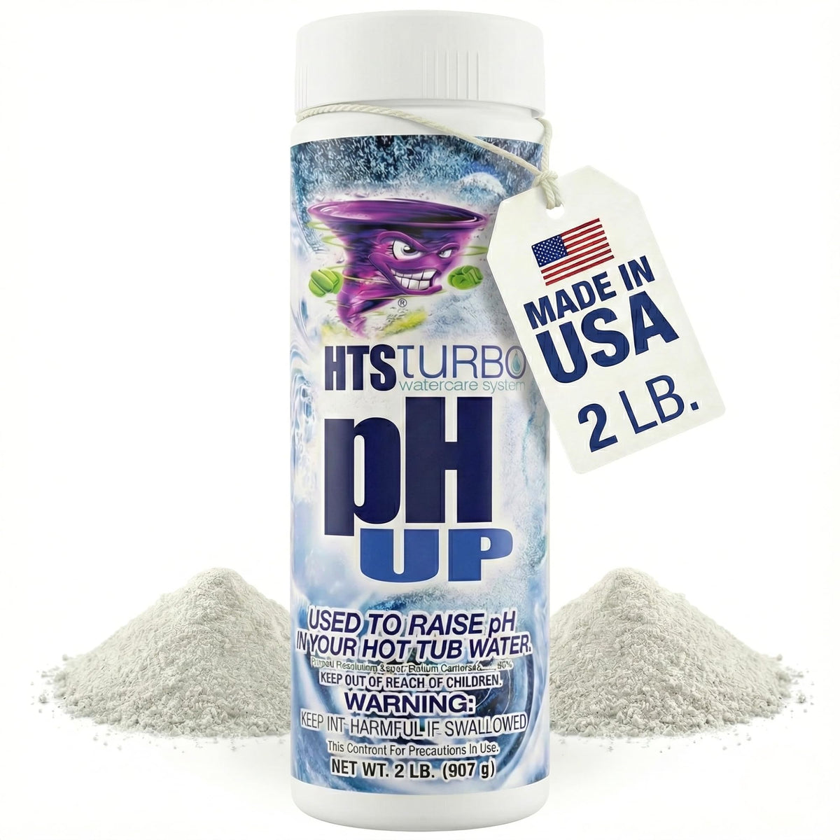 HTS Turbo pH Up bottle pour for balanced spa water.