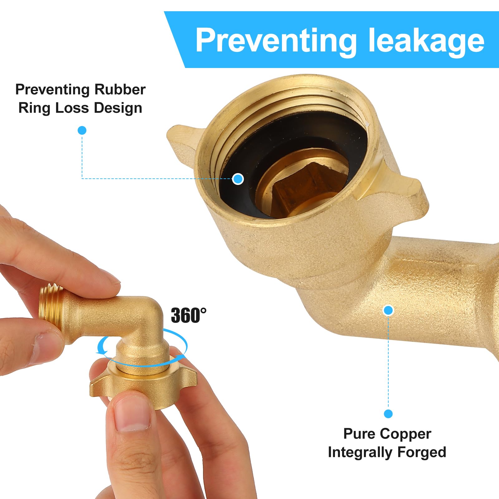 htskwa lead-free brass elbow provides safe outdoor water connections.