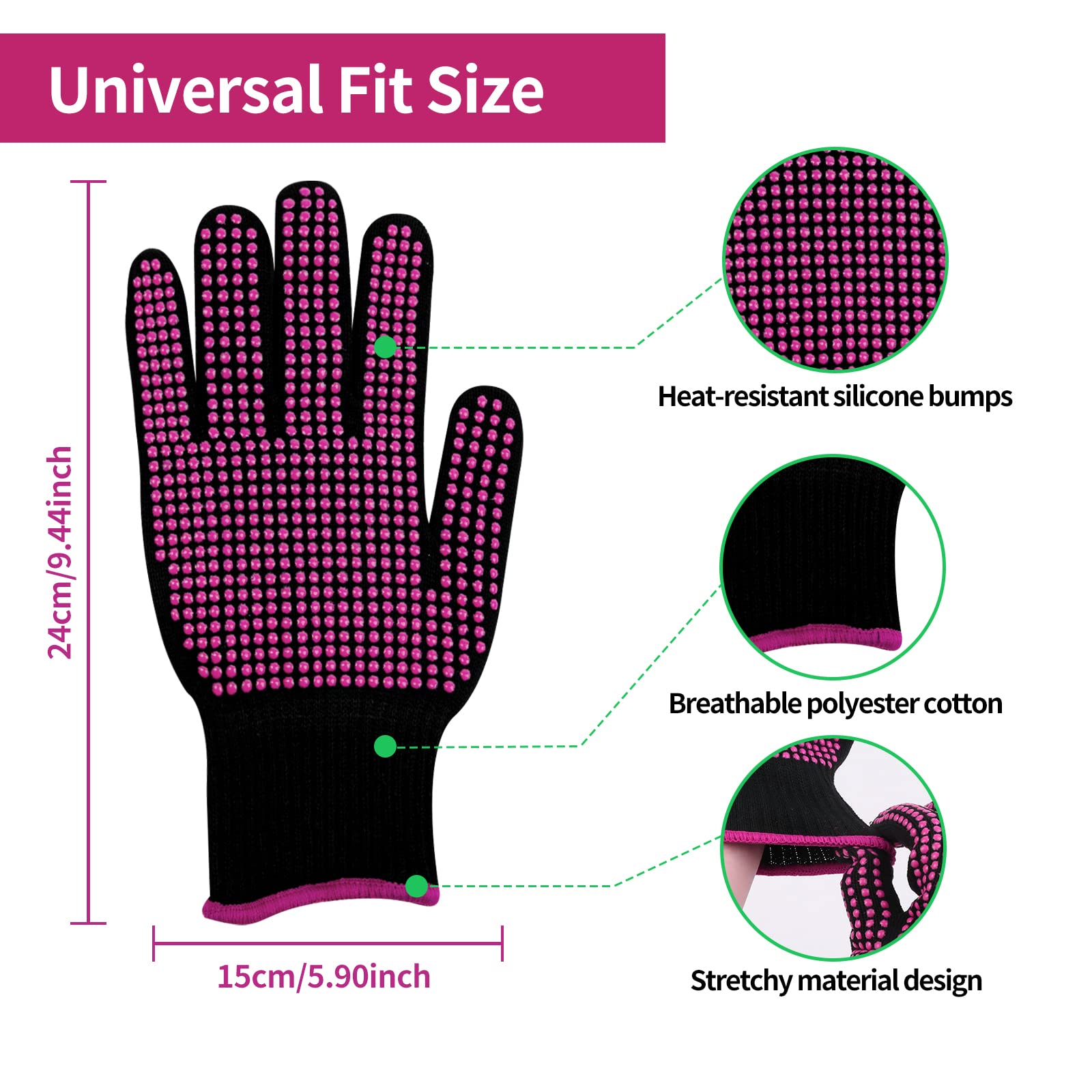 HTVRONT gloves with silicone bumps provide a secure, non-slip grip during crafts.