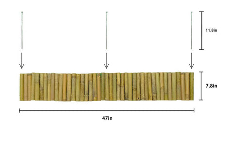 HTWNK bamboo border straight edge illustrating clean lines for lawn borders