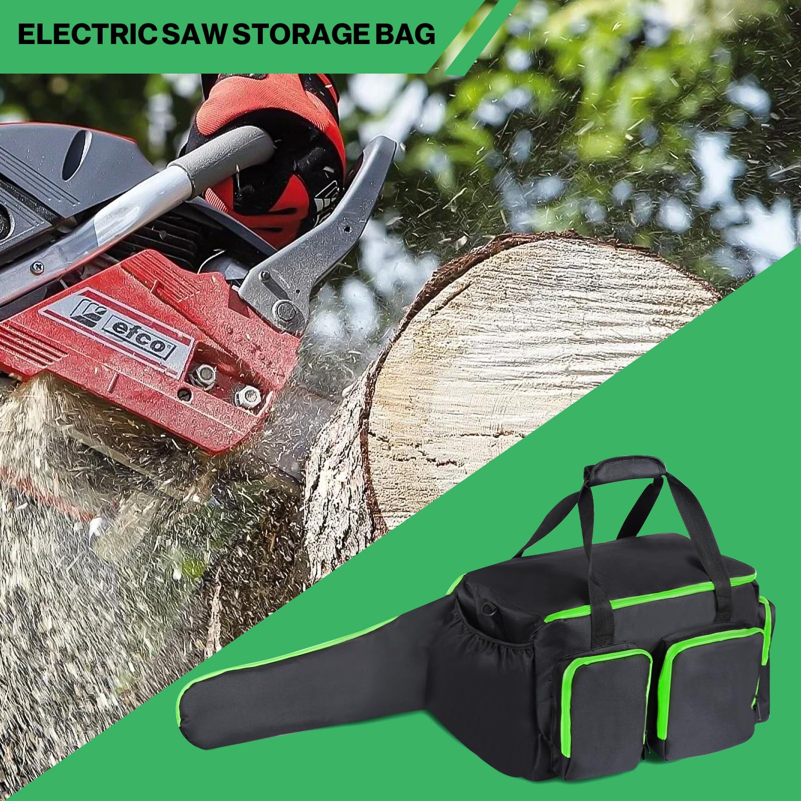 HTZSSON full-size chainsaw case fits 38.5x10x11 inches of gear