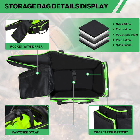 HTZSSON case interior with multiple pockets keeps batteries and tools organized