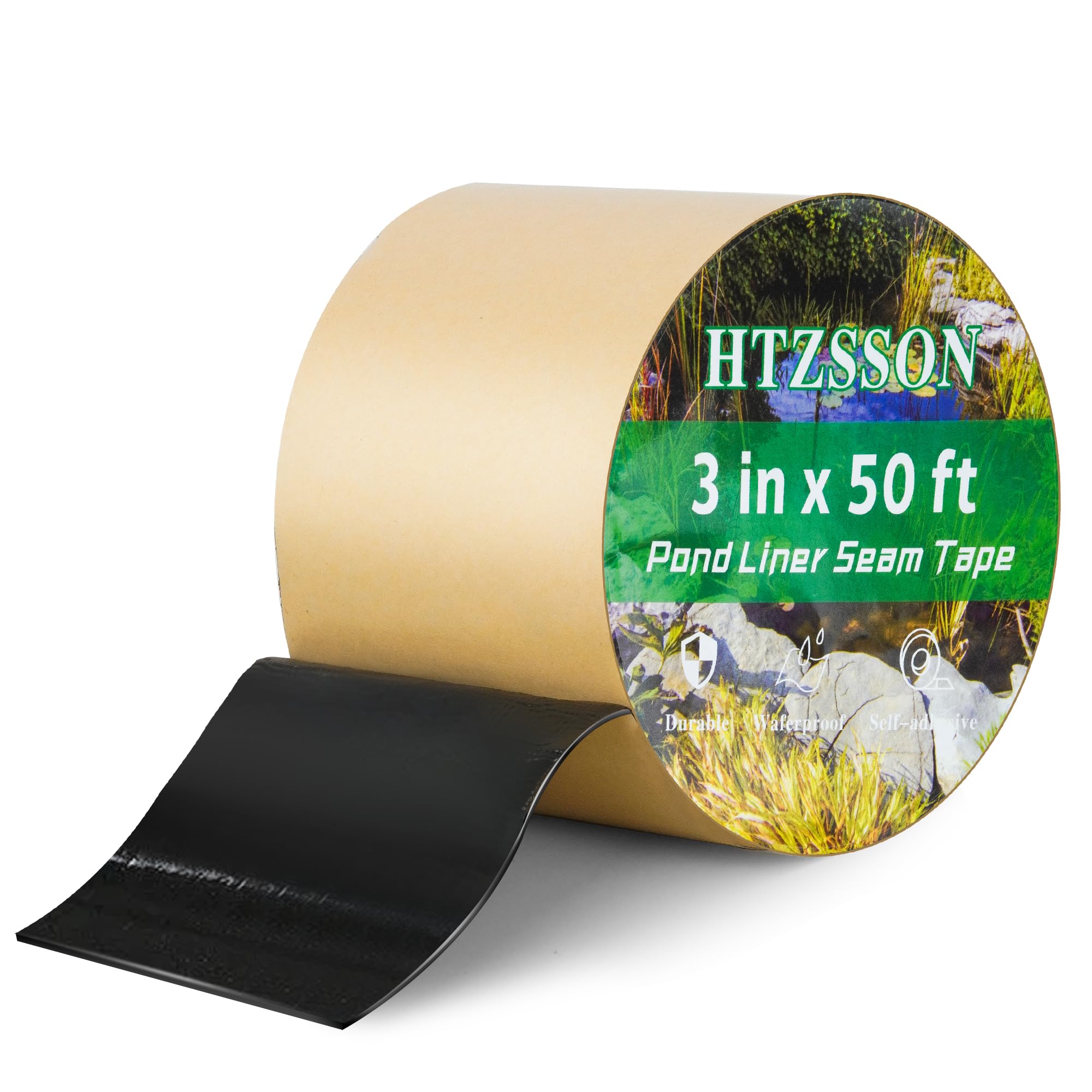 HTZSSON Pond Liner Seam Tape with double‑sided butyl for strong, waterproof bonding