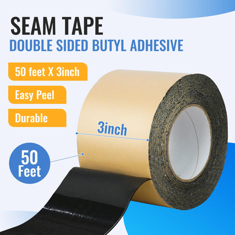 HTZSSON tape provides a waterproof seal for EPDM pond liners in outdoor settings