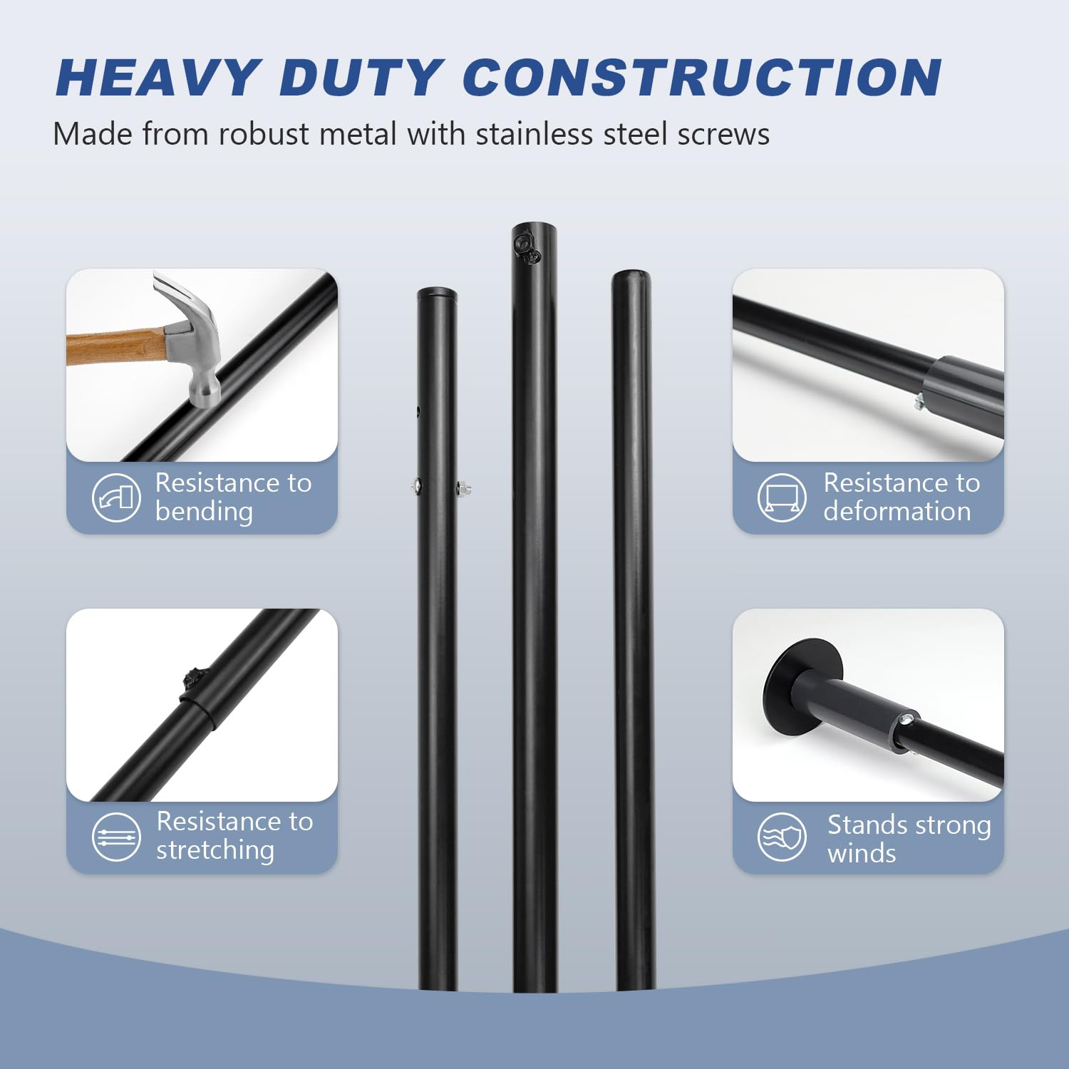 HUAALIUCHE adjustable extension showing 79 to 114 inch fit for trailers.