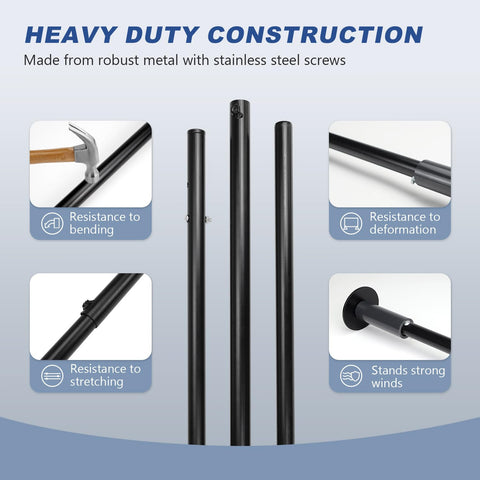 HUAALIUCHE adjustable extension showing 79 to 114 inch fit for trailers.