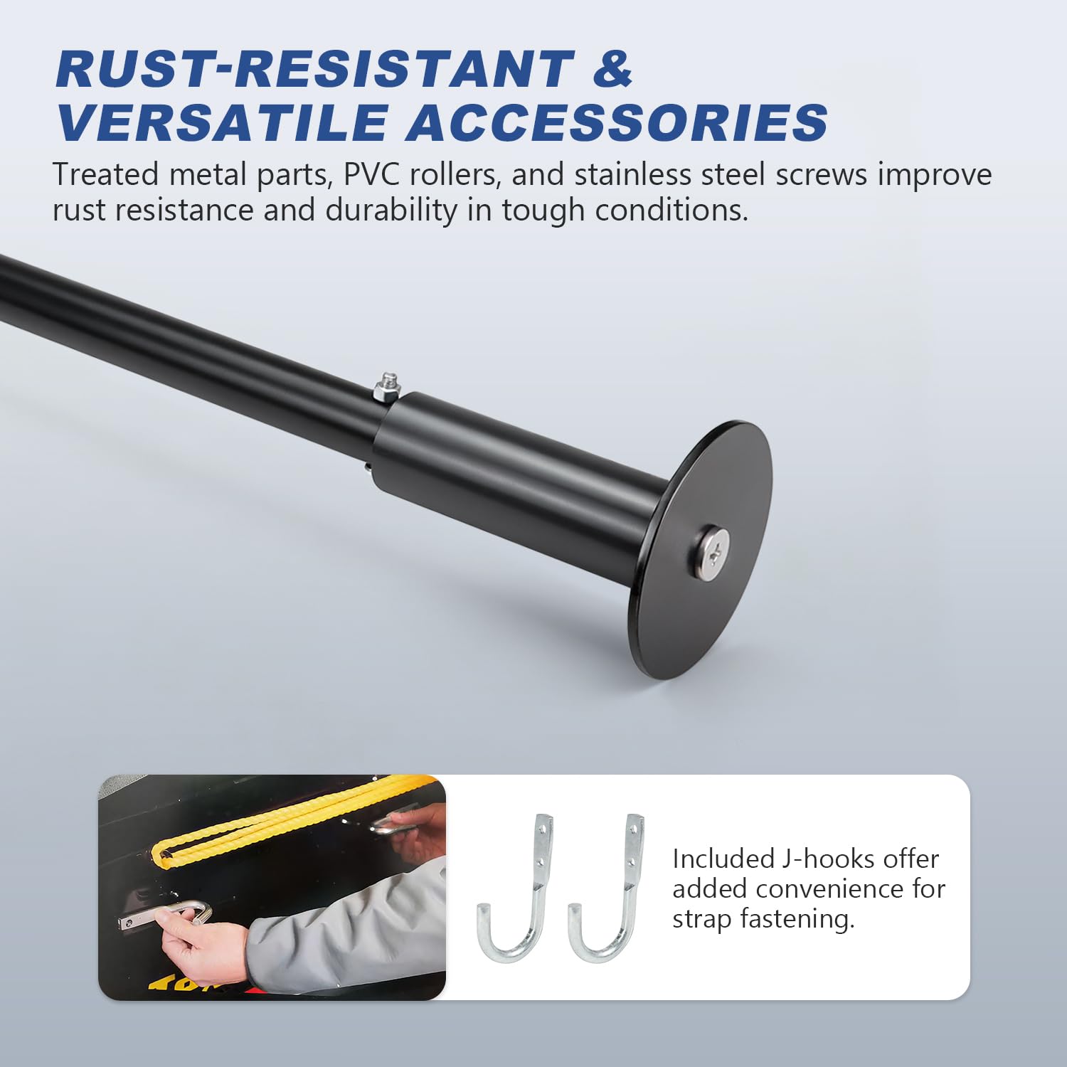 HUAALIUCHE hardware kit demonstrates quick installation options without tarp.