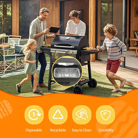 Huachuang grease cup liner for Blackstone 36 inch protects the tray during heavy cooking