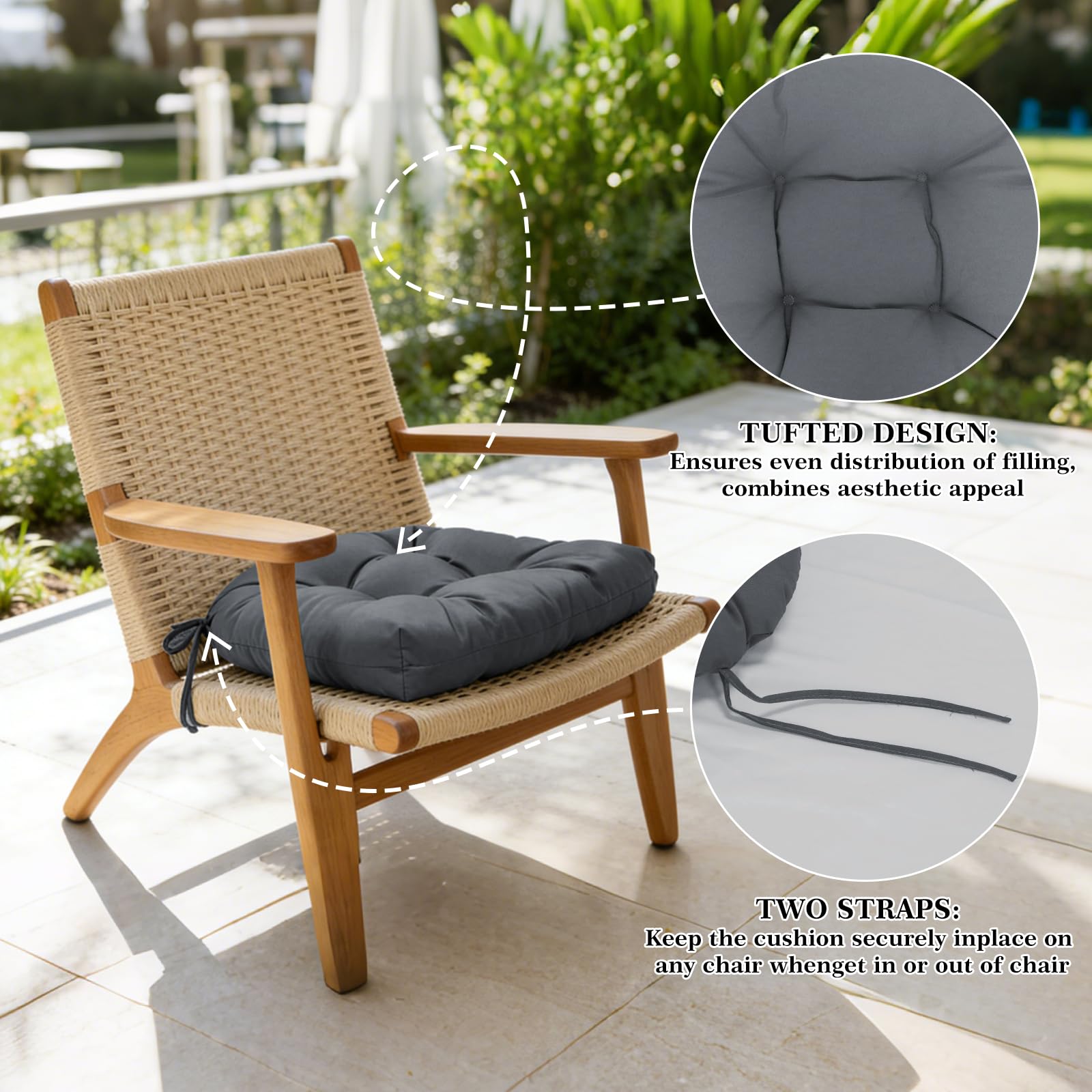HUADUO-BEAUTY Wolfbird outdoor dining chair cushions elevate spaces