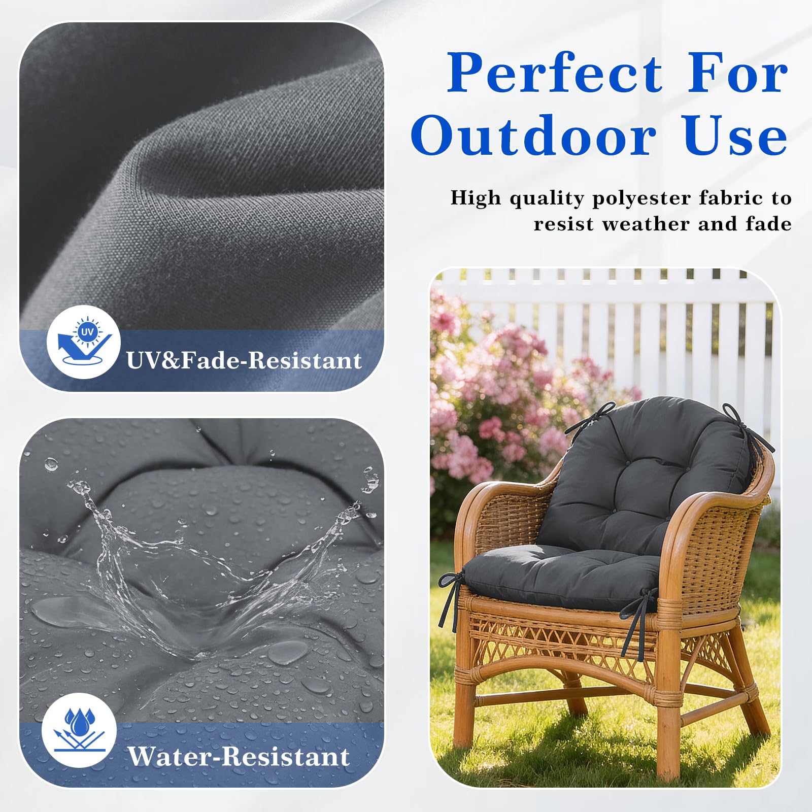 HUADUO-BEAUTY Wolfbird tufted design cushions add style and comfort outdoors