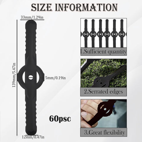 Huakaile jagged-edge plastic blades for efficient weed cutting