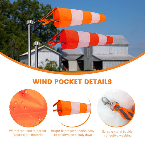 Huakaile windsock clip attachment enables simple hanging without a pole