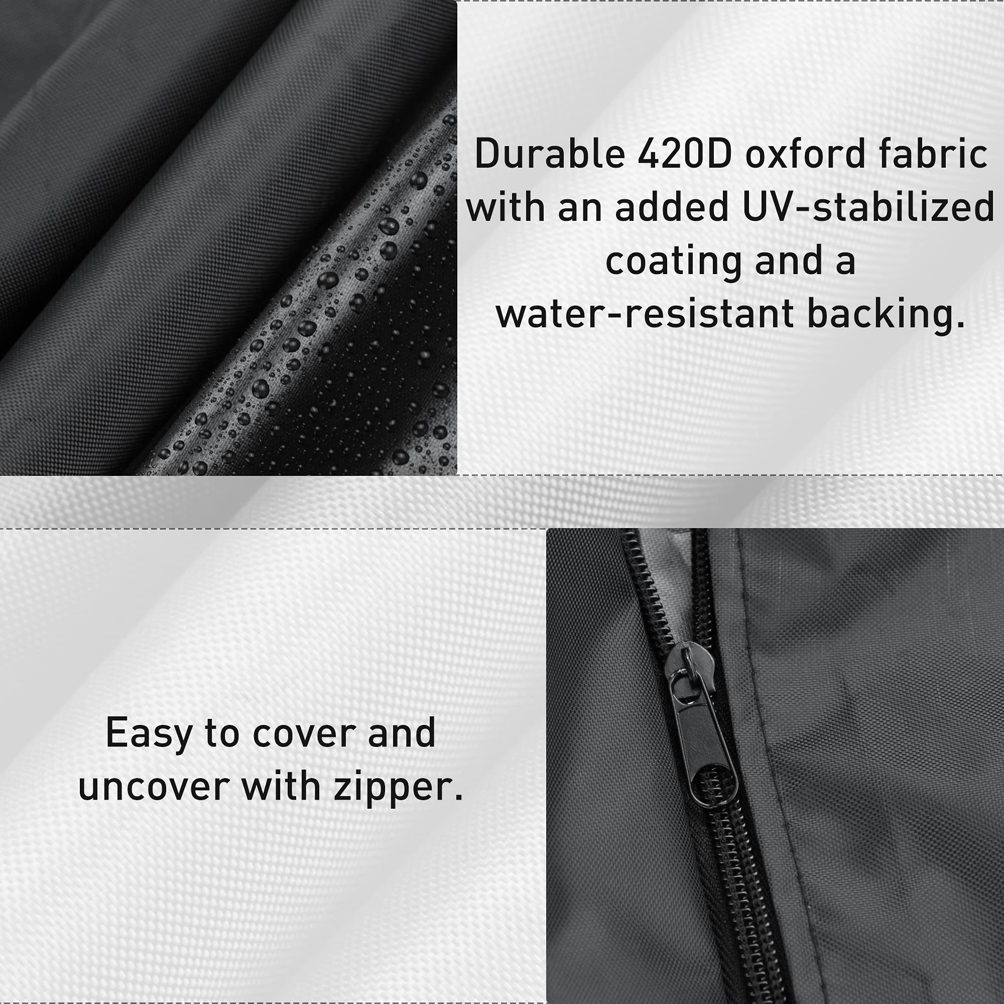 Hualedi easy-clean zippered design for quick coverage and removal.