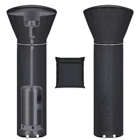 Hualedi patio heater cover with reflective strip for nighttime visibility and protection.