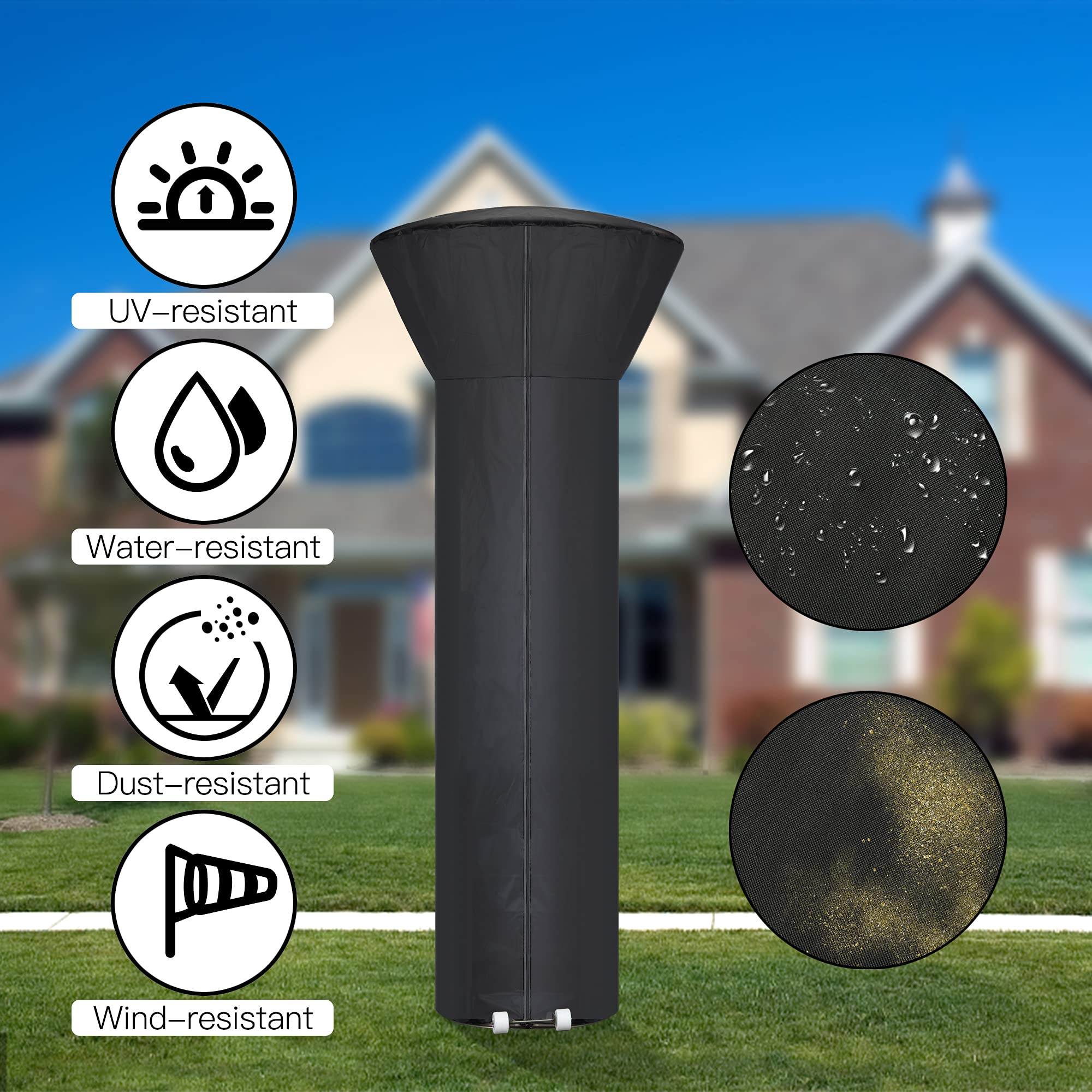 Hualedi wind-resistant cover shields against gusts during windy days.
