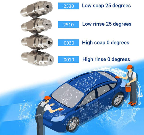 HuangTian stainless steel 4-way tip holder withstands high-pressure washing.