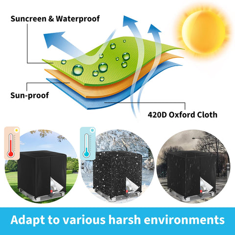 Huapate weather protection cover shielding from rain and snow on outdoor tank