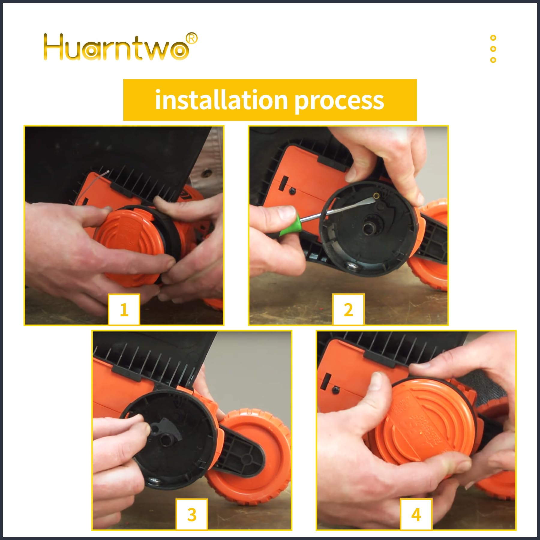 Huarntwo packaging and replacement lever for multiple trimmers