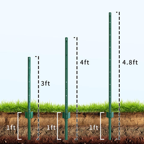 HuaSheWJ fence post ground installation shows quick, no-dig setup for sturdy boundaries.