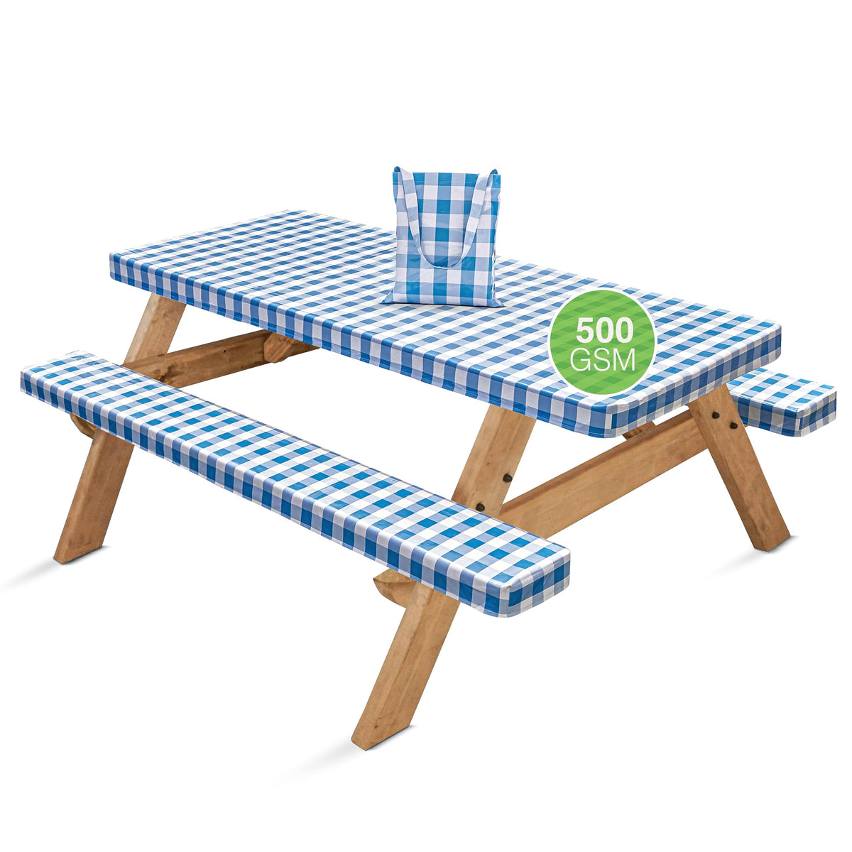 Hudson Comfort picnic table cover blue 72x30 protects from spills and weather