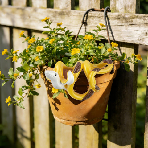 HUFAND outdoor-friendly banana snake decor enhances gardens and patios.