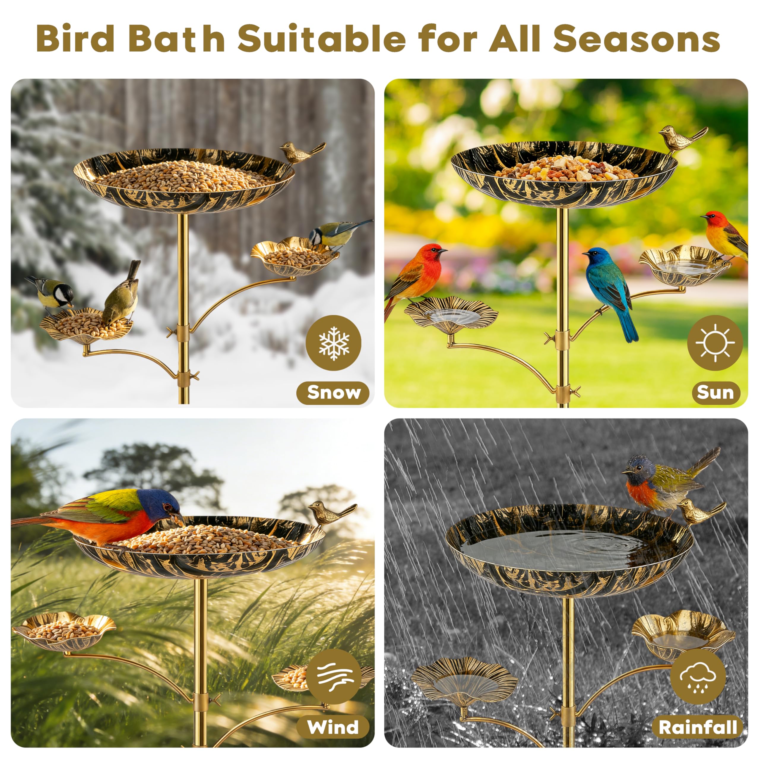 HUFAND bird lovers gift idea on patio with antique bronze tone