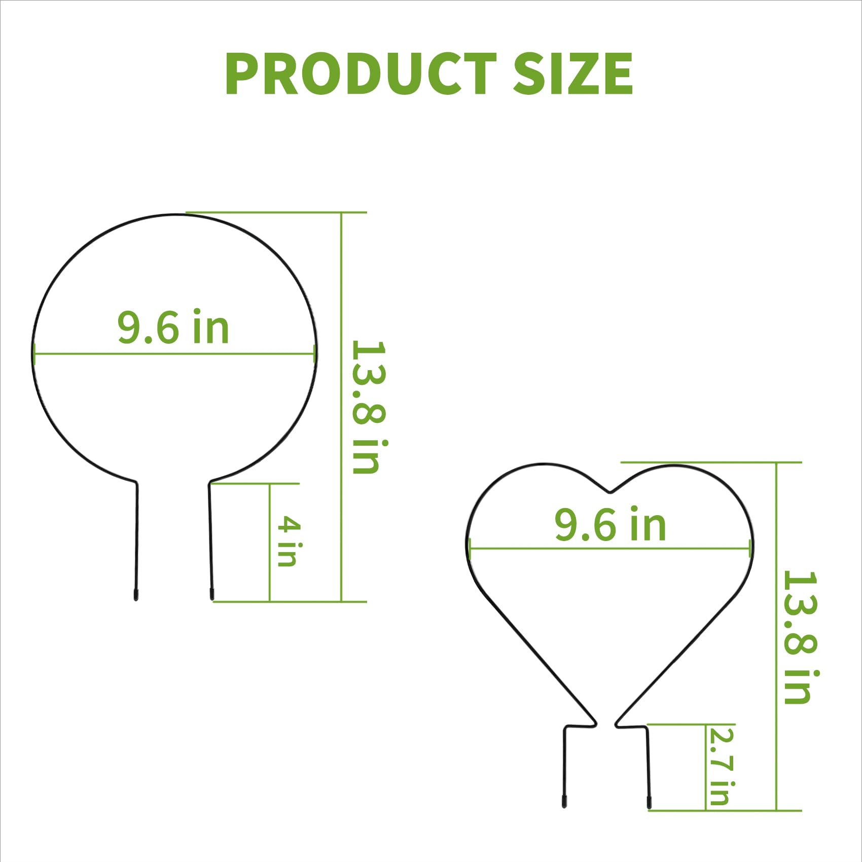 Hufopik Heart shape trellis adds decorative structure for climbing plants.