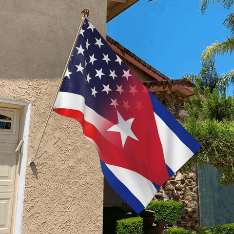 HUFURI flag designed for low-wind conditions on porch or wall.