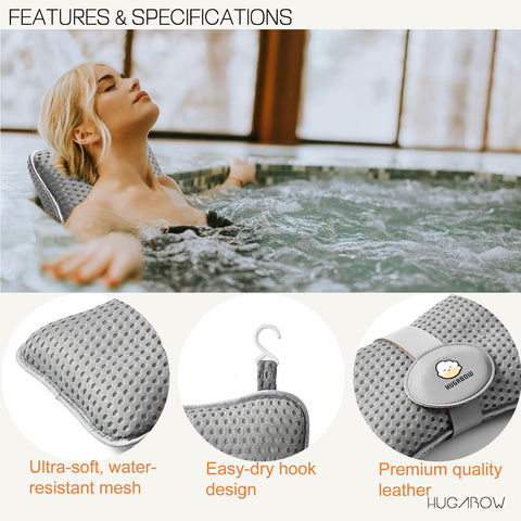 HUGABOW neck-support pillow demonstrating stability during lounging