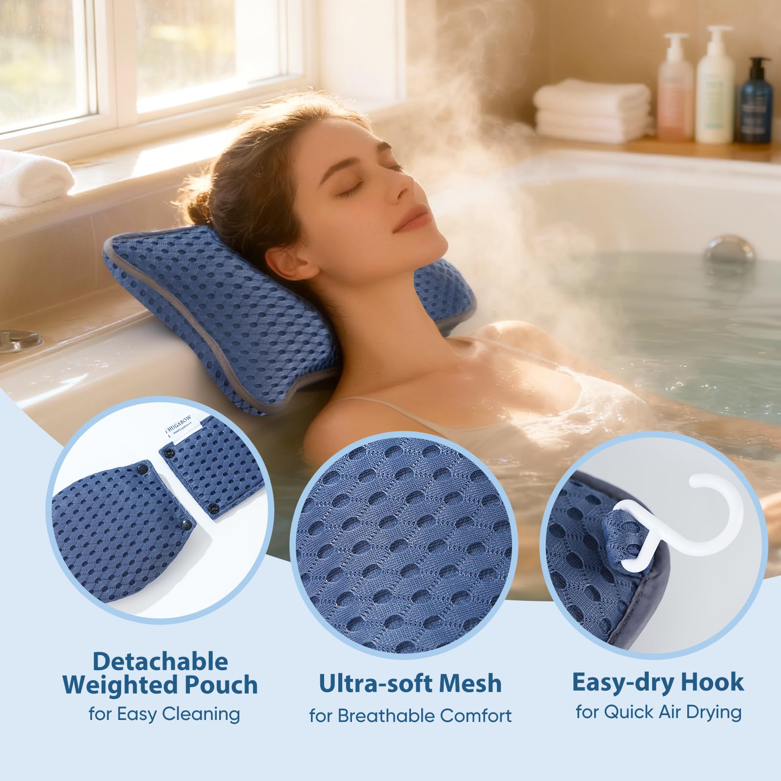 Hugabow removable weighted pouch enables thorough washing