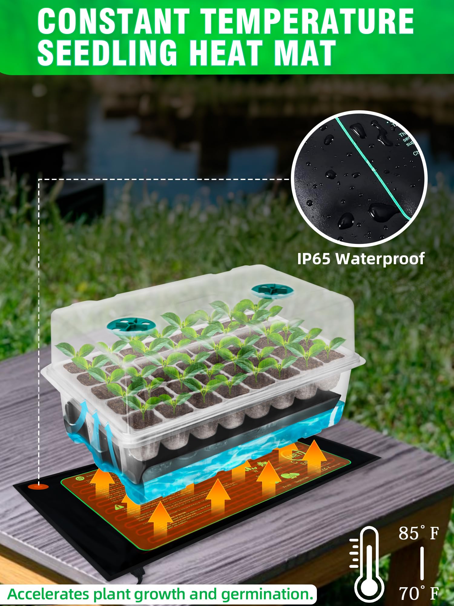 Hugbow capillary watering mat keeps soil evenly moist with less guesswork.