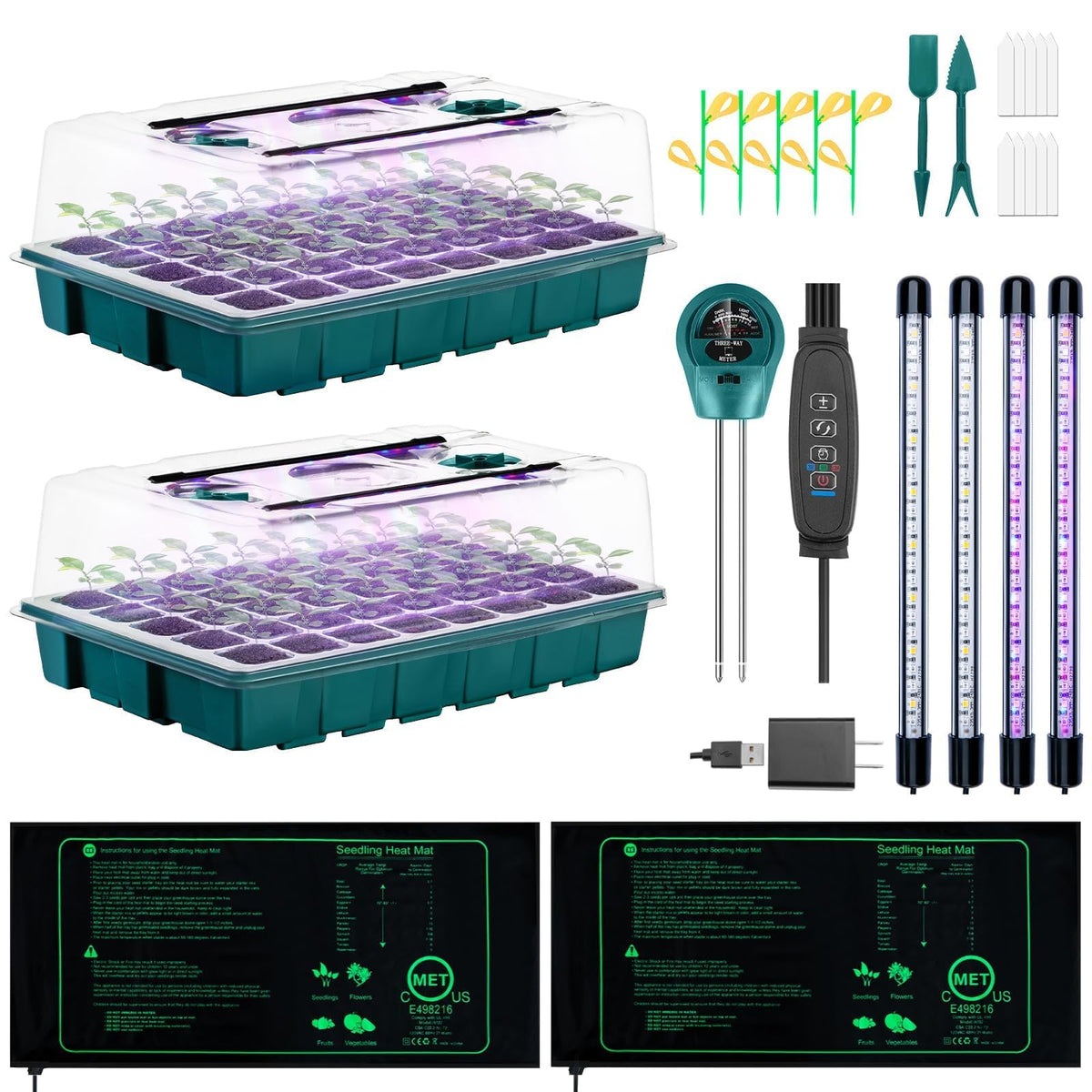 Hugbow seed starter tray 80-cell for efficient indoor germination.
