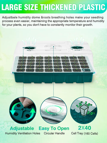 Hugbow transparent humidity dome lets you observe progress while controlling moisture.