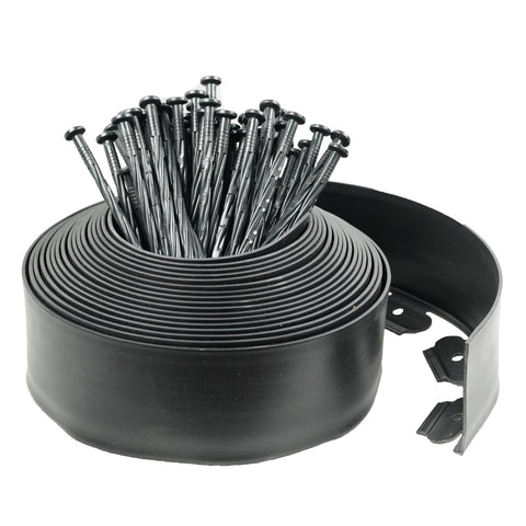 Hugeleaf landscape edging kit 40ft border spikes for crisp lawn edges.
