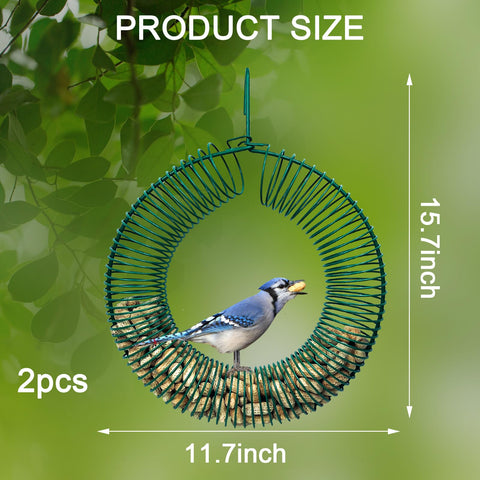 HugeLeaf round wreath design highlights sturdy metal construction built for durability outdoors