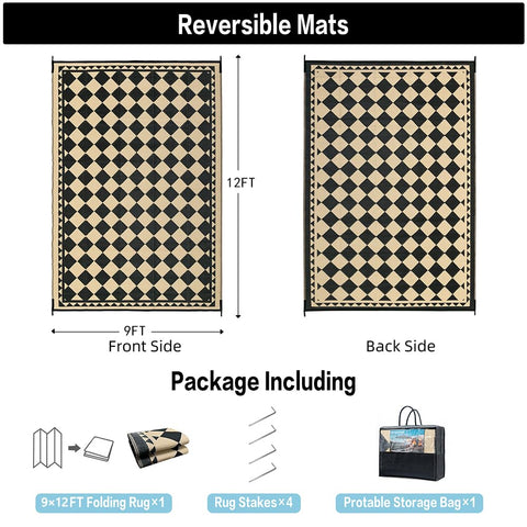 HUGEAR waterproof outdoor rug easy to clean after outdoor wear