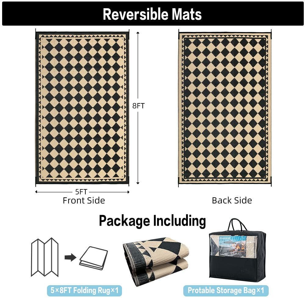 HUGEAR waterproof rug for quick cleanup after outdoor use