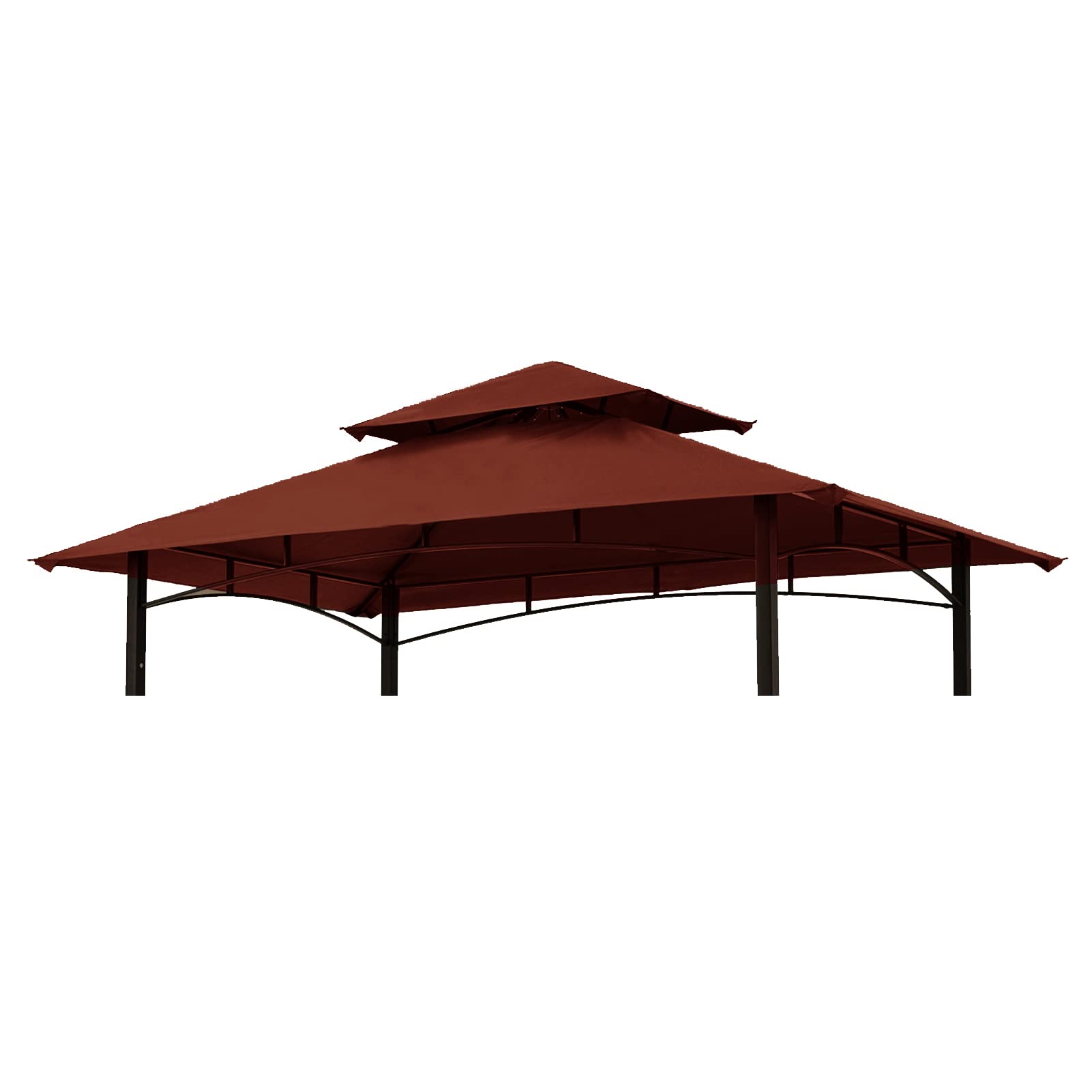 Hugline grill gazebo canopy top 5x8 burgundy protects against sun and rain