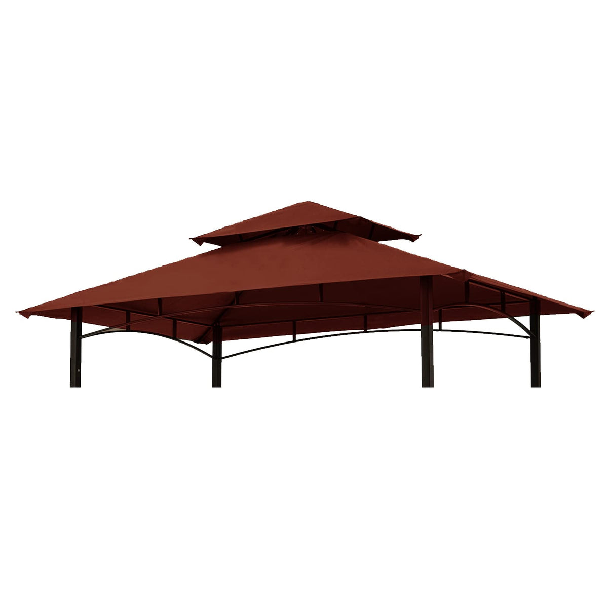 Hugline grill gazebo canopy top 5x8 burgundy protects against sun and rain