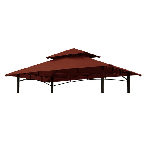 Hugline grill gazebo canopy top 5x8 burgundy protects against sun and rain